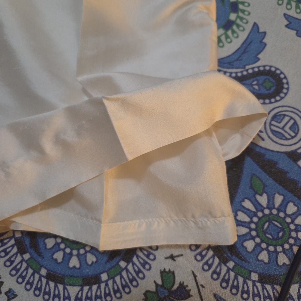 Neiman Marcus 100% Silk Pants Womens XL Trousers White Lined Minimalist Chic - Picture 6 of 10